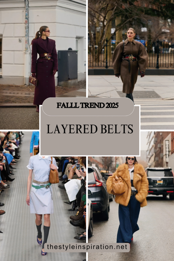 layered belt collage image from fall fashion trends