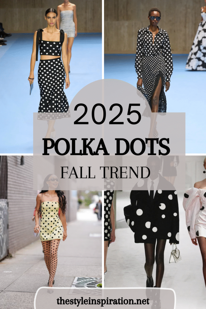 polka dots 2025 fall trend collage image