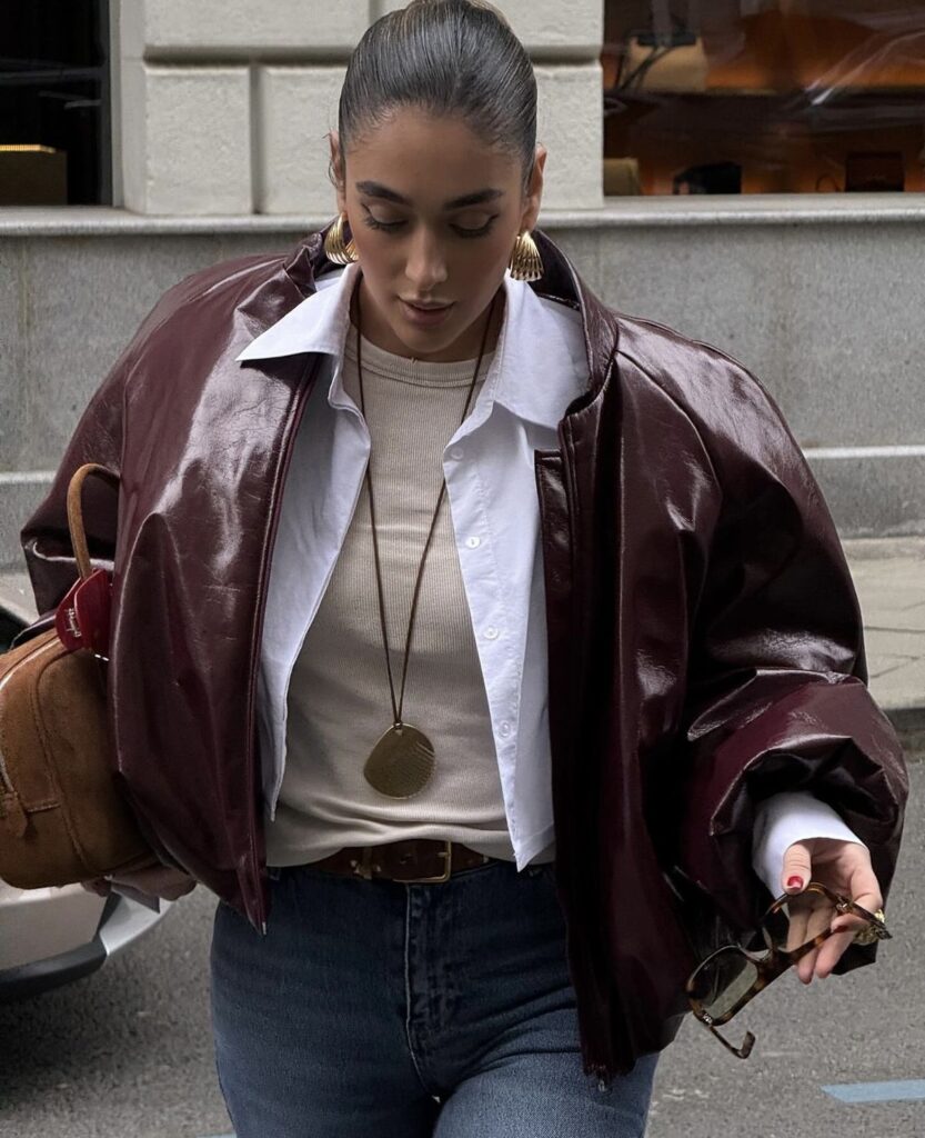 leather jacket outfit women